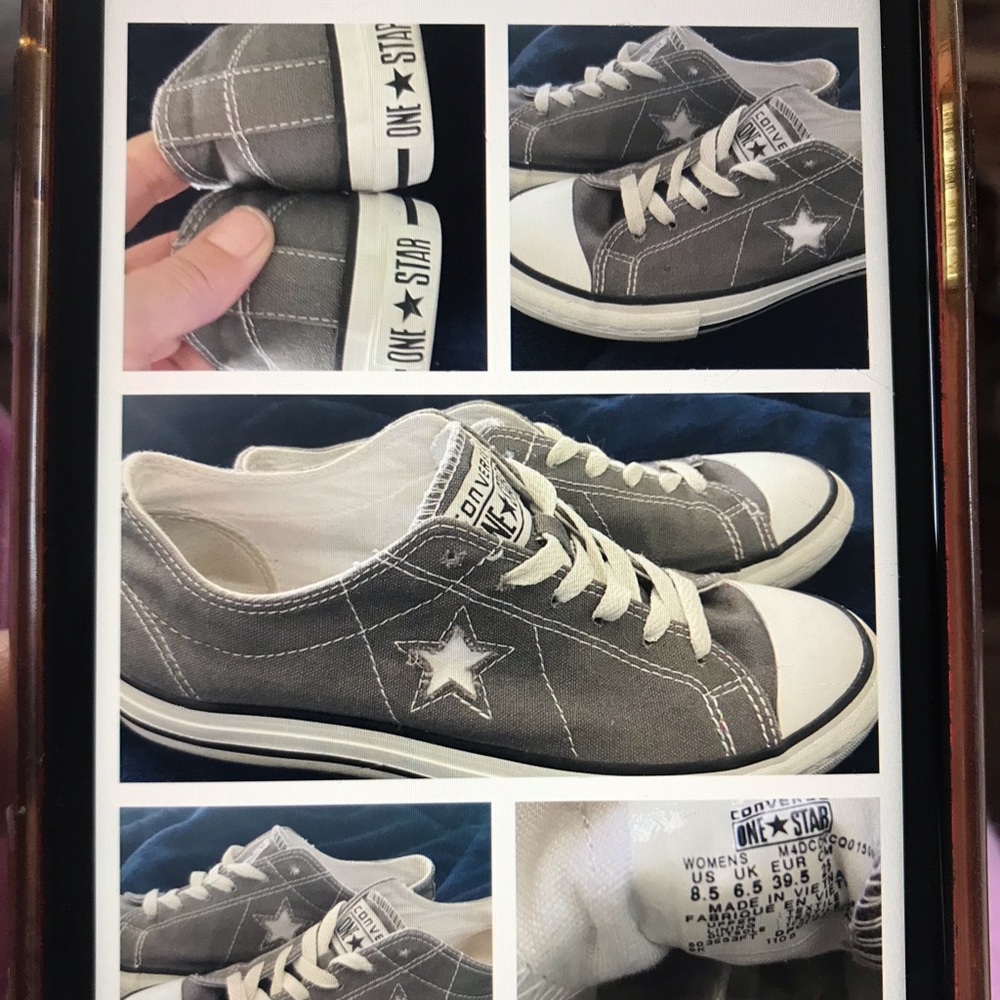 Converse low tops grey and white in new condition....